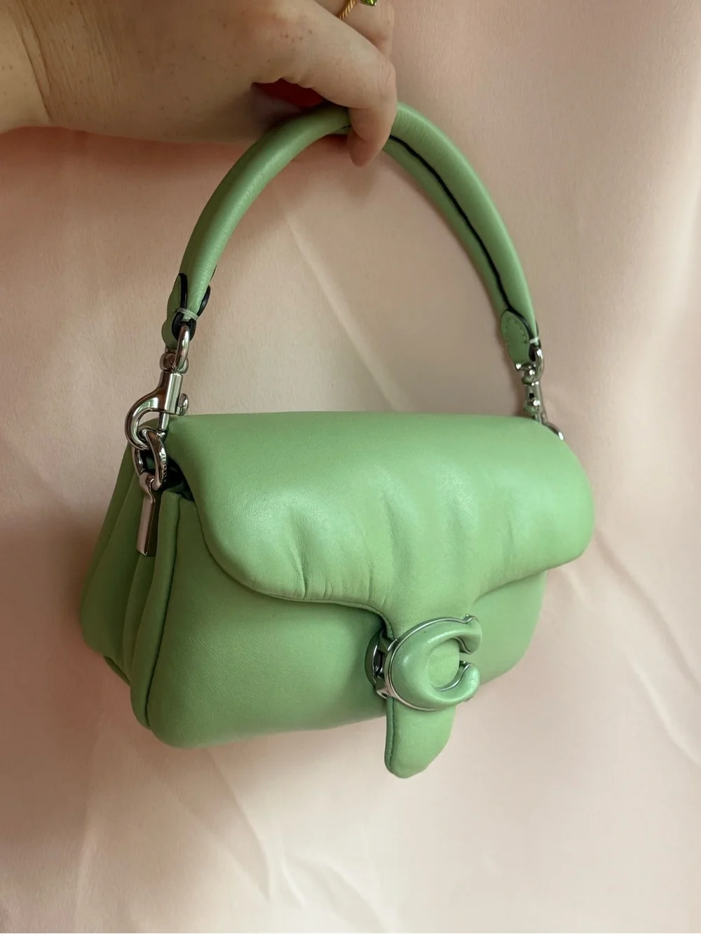 RARE Coach Pillow Tabby in Pistachio ORIGINAL DUST BAG & STRAPS